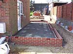 Project in Borough Green, showing lower brick courses